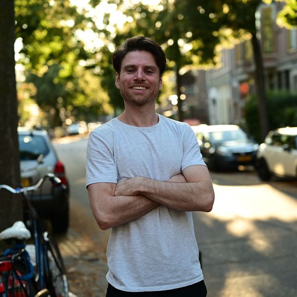 man on street square